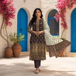 Black and Yellow Digital Printed Cotton Khaddar